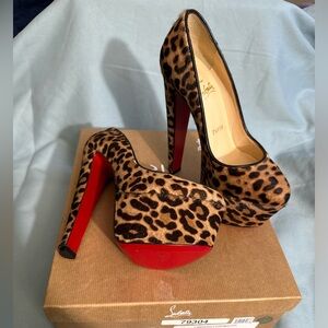 Christian Louboutin leopard 6”heels
